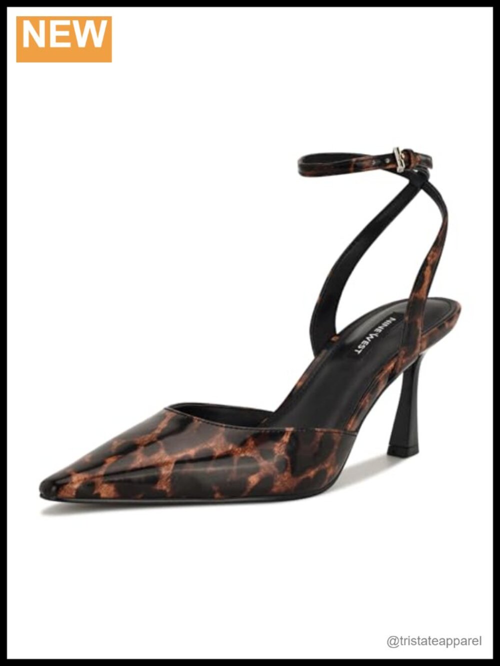 Nine West Kellie Faux Patent Leather Snip Toe Heels